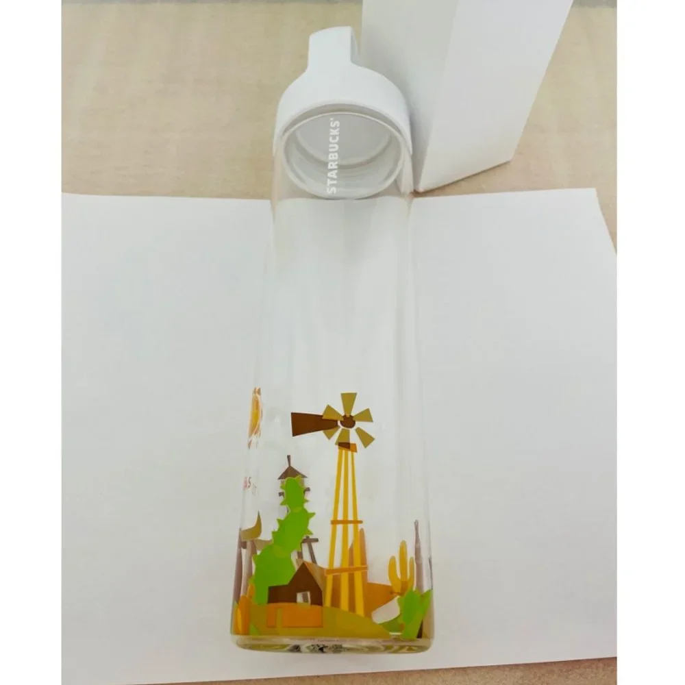 🌟 Starbucks 🌟 'You Are Here' Glass Water Bottle Collection 2015, 'TEXAS'